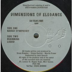 Dimensions Of Elegance - Dimensions Of Elegance - Naked Symphony / Beginning / Liquid - Da Feat
