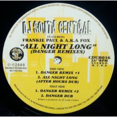 DJ South Central Featuring Frankie Paul & A.K.A Fo - DJ South Central Featuring Frankie Paul & A.K.A Fo - All Night Long (Danger Remixes) - City Dub Traxx
