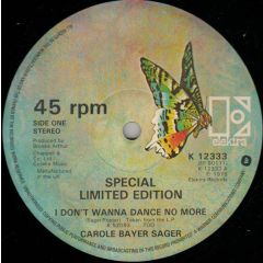 Carole Bayer Sager - Carole Bayer Sager - I Don't Wanna Dance No More / Shadows - Elektra