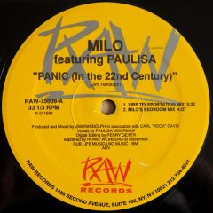 Milo Featuring Paulisa - Milo Featuring Paulisa - Panic (In The 22nd Century) - Raw Records