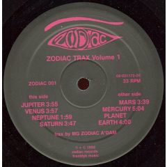 Zodiac Trax - Zodiac Trax - Volume 1 - Zodiac Records