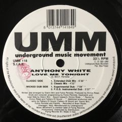 Anthony White - Anthony White - Love Me Tonight - UMM