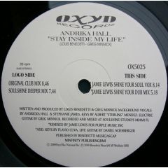 Andricka Hall - Andricka Hall - Stay Inside My Life - Oxyd Records