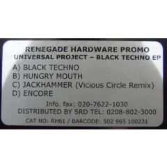 Universal Project - Universal Project - Black Techno EP - Renegade Hardware