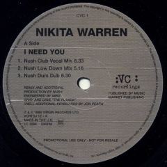 Nikita Warren - Nikita Warren - I Need You - Vc Recordings