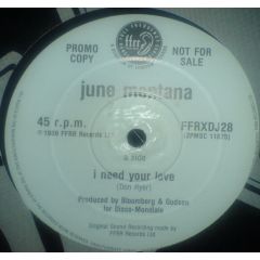 June Montana - June Montana - I Need Your Love - Ffrr