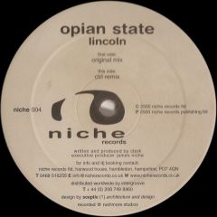 Opian State - Opian State - Lincoln - Niche Records