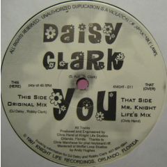 Daisy Clark - Daisy Clark - You - Knight Life Recordings