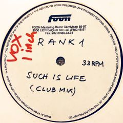 Rank 1 - Rank 1 - Such Is Life - White