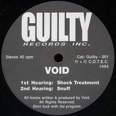Void - Void - Shock Treatment / Snuff - Guilty Records Inc.