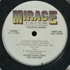 Claudja Barry - Claudja Barry - If I Do It To You - Mirage