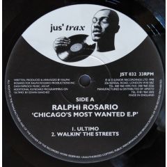 Ralphi Rosario - Ralphi Rosario - Chicago's Most Wanted EP - Jus Trax