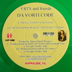 Vrtx & Friends - Vrtx & Friends - Da Vorti Code (Green Vinyl) - Imp Music