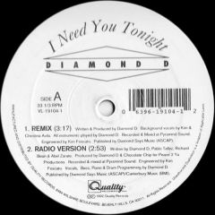 Diamond D - Diamond D - I Need You Tonight - Quality Records