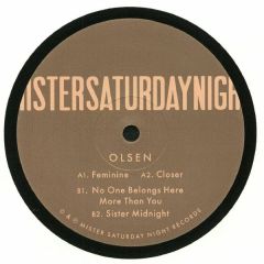 Olsen - Olsen - No One Belongs Here More Than You EP - Mister Saturday Night Records
