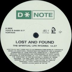 D*Note - D*Note - Lost And Found - Vc Recordings