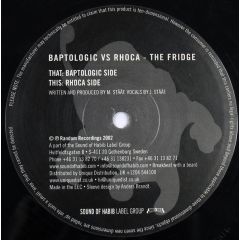 Baptologic Vs Rhoca - Baptologic Vs Rhoca - The Fridge - Random