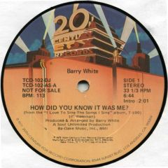 Barry White - Barry White - How Did You Know It Was Me - 20th Century Fox