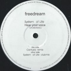 Freedream - Freedream - System Of Life / Hear Your Voice (Remix) - White