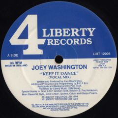 Joey Washington - Joey Washington - Keep It Dance - 4 Liberty