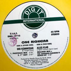 One Righeira - One Righeira - Der Kommissar / Alles Klar - Dig It International