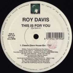 Roy Davis - Roy Davis - This Is For You - Nite Stuff