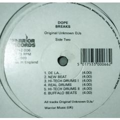 Original Unknown Djs - Original Unknown Djs - Dope Breaks - Warrior