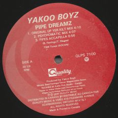 Yakoo Boyz - Yakoo Boyz - Pipe Dreamz - 	Quality Music