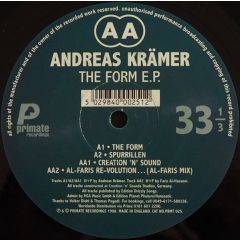 Andreas Kremer - Andreas Kremer - The Form EP - Primate