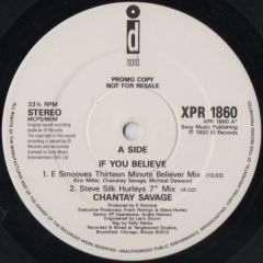 Chantay Savage - Chantay Savage - If You Believe - Id Records