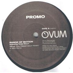 Range Of Motion Ft T Dixon - Range Of Motion Ft T Dixon - What U Mean To Me (Remixes) - Ovum