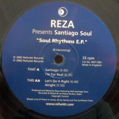 Reza Presents Santiago Soul - Reza Presents Santiago Soul - Soul Rhythms EP - Refunkt
