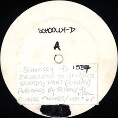 Schooly D - Schooly D - Dedication To All B Boys - Flame Records