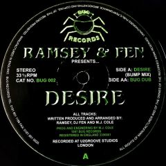 Ramsey & Fen - Ramsey & Fen - Desire - Bug Records