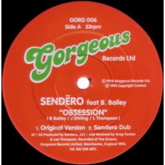 Sendero Feat B.Bailey - Sendero Feat B.Bailey - Obsession - Gorgeous