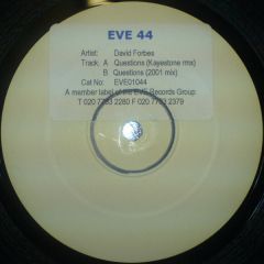 David Forbes - David Forbes - Questions - EVE