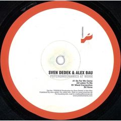 Sven Dedek & Alex Bau - Sven Dedek & Alex Bau - Psychomechanics At Work - Predicaments