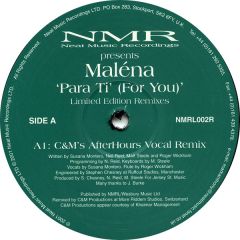 Malena - Malena - Para Ti (For You) (Remixes) - Neat Music Rec.