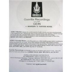 Gein - Gein - Warden / Suicide Noise - Guerilla Recordings
