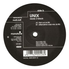 Unix - Unix - Ready 2 Block - Monotone Records