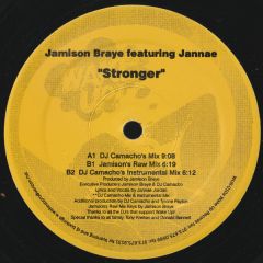 Jamison Braye Featuring Jannae Jordan - Jamison Braye Featuring Jannae Jordan - Stronger - Wake Up Records
