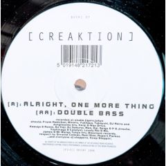 Creaktion - Creaktion - Alright, One More Thing - Orient Recordings