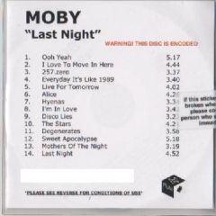 Moby - Moby - Last Night - Mute