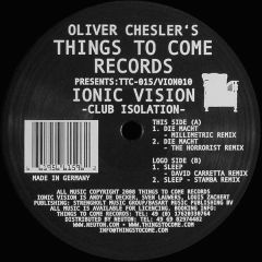 Ionic Vision - Ionic Vision - Club Isolation - Things To Come