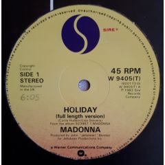 Madonna - Madonna - Holiday - Sire