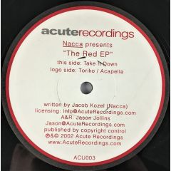Nacca - Nacca - The Red EP - Acute Recordings