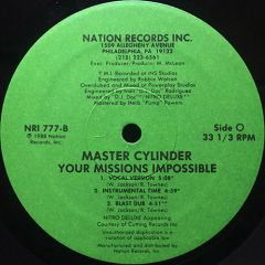 Master Cylinder - Master Cylinder - Your Missions Impossible - Nation Records
