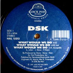 DSK - DSK - What Would We Do / Read My Lips - Jack Pot