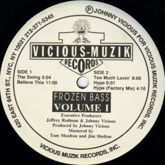Johnny Vicious - Johnny Vicious - Frozen Bass Volume 1 - Vicious