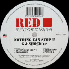 G J Shock - G J Shock - Nothing Can Stop U G J Shock E.P. - Red Recordings